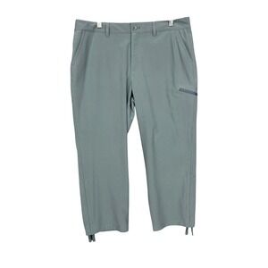 Eddie Bauer Pants Womens‎ 12 Gray Stretch Ripstop Crop Cargo Hiking Trail Ruched
